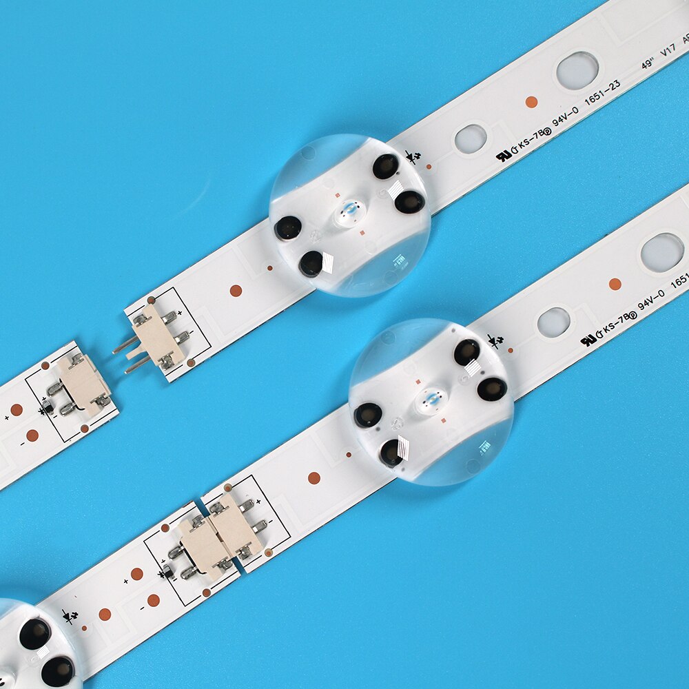 Kit 4 PCS LED strip For LG 49UV340C 49UJ6565 49UJ670V 49 V17 ART3 2862 2863 6916L-2862A 6916L-2863A V1749L1