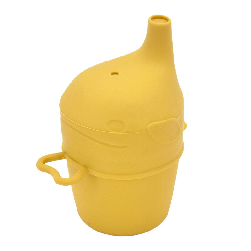 Gobelet à eau en Silicone de couleur Pure pour bébé, Anti-brûlure, de alimentaire, pour apprendre à boire, pour enfants, BPAFREE: 1set Yellow