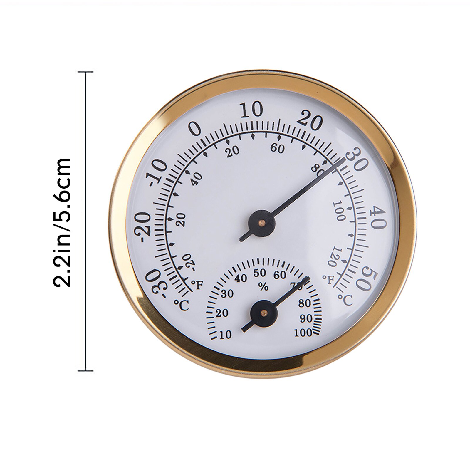 Vægmonteret analog fugtighedsmåler temperatur fugtighedsmåler termometer & hygrometer til sauna rum husstand
