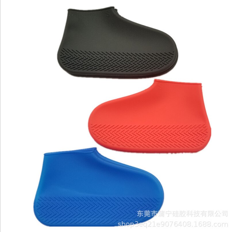 Silicone rain boots set waterproof rainy days boys and girls anti-snow mud shoes set slip non-slip thick wear