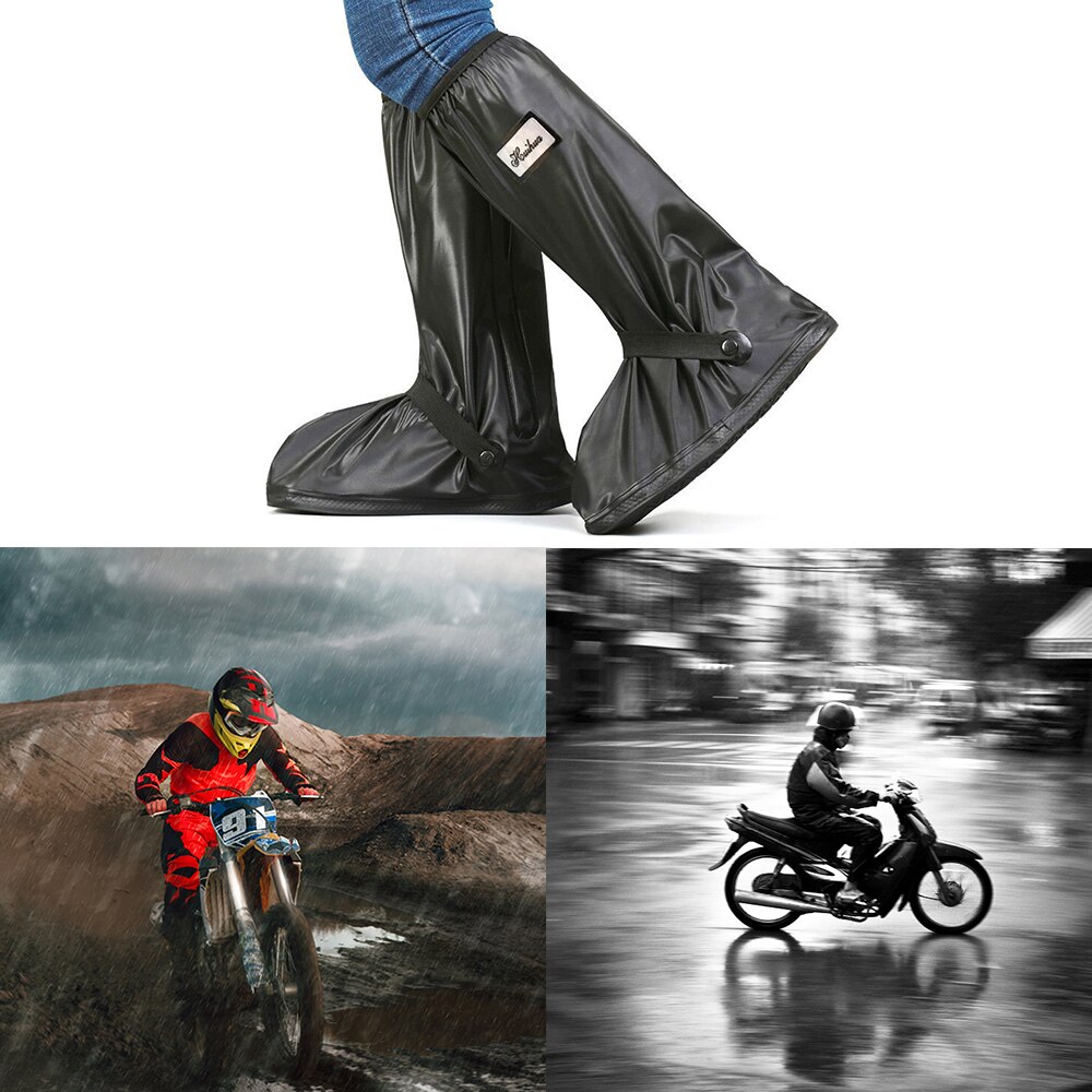 Non-Slip Boot Covers Unisex Shoes Protectors for Rainy Snowy Day 1 pair Motorcycle Scooter Bike Rain Shoes Cover Waterproof