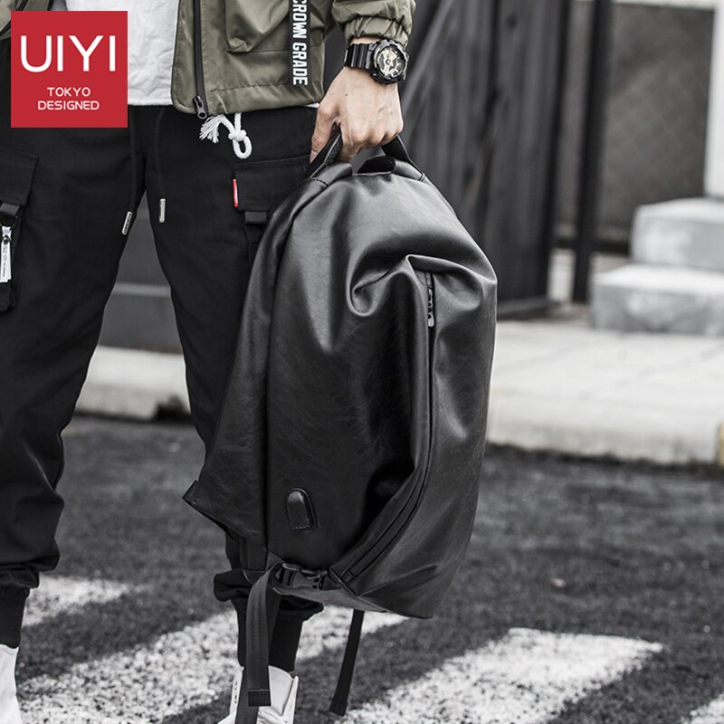 UIYI Brand Men's PVC Waterproof Prevent theft Backpack Casual Business Travel Charging School Student Zipper Men Backpac