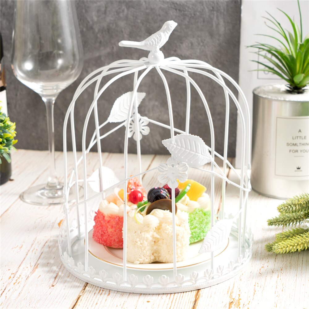 Metal Birdcage Shaped Hanging Wedding Card Holder Box Candle Lantern Candle Holder Photo Props Shop Bar Party