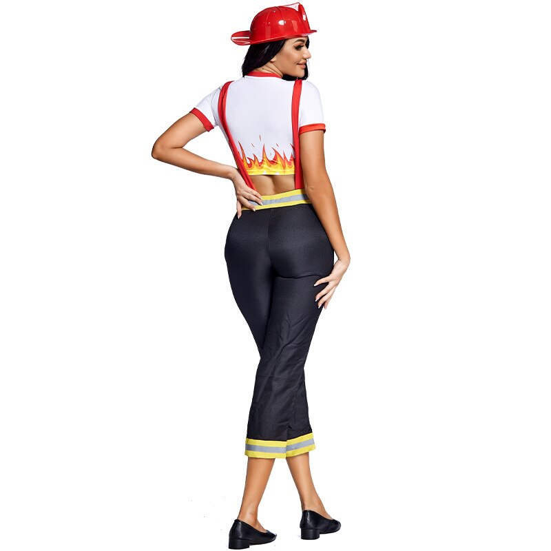 Umorden-Disfraz de Bomberos de cinco alarmas para mujer, disfraz de bombero, Rol de Cosplay, vestido de de fantasía