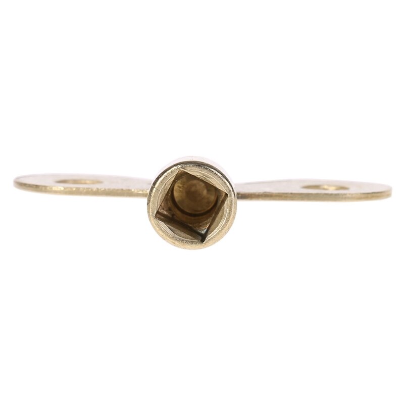 Llave de latón cuadrada para radiador, llave de purga para fontanería, llave de agua sólida para válvula de aire, herramienta de fontanería, núcleo de agujero de 6mm, 1 pieza