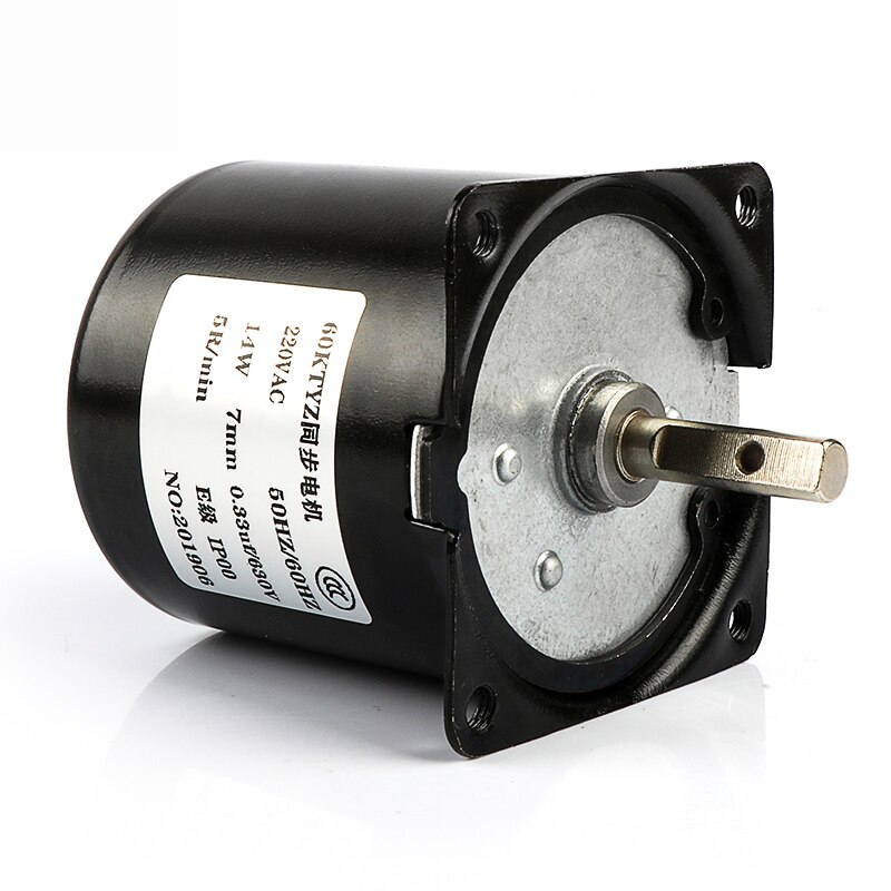 Baixa Velocidade Micro AC 220V 60 60KTYZ Ímã Permanente Motor Síncrono Motor Da Engrenagem 1 2.5 5 10 15 20 30 50 60 80 110 rpm