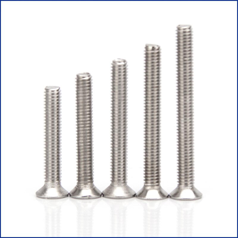 304 Stainless Steel Phillips Countersunk Screws Flat Head Screw M5 Cross Recessed Bolt Length 6mm-70mm