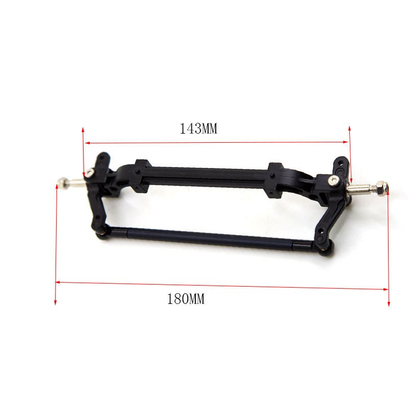 TAMIYA 1/14 RC Truck Car Metal Front Rear Axle Holder Bridge Hanger Beam Rear Bar Saddle Wheel Rim Hub Car Shell Buckle: Front Axle Black