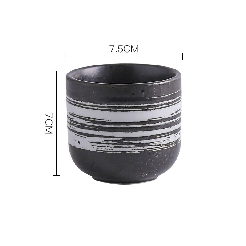 Kaffekopper keramikk krus sake te krus drinkware kopp keramisk latte japansk håndlaget kaffekopp: F