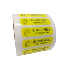 1.5X0.375 inch Shake Well Before Using Stickers 500 Pcs Per Roll Shake Well Stickers for Jar