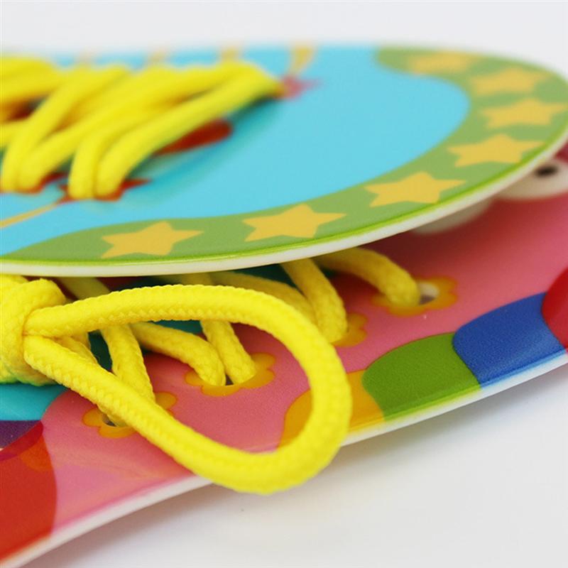 4 piezas cordón roscado juguetes cordón educación temprana corbata-preescolar roscado Zapatos para niño