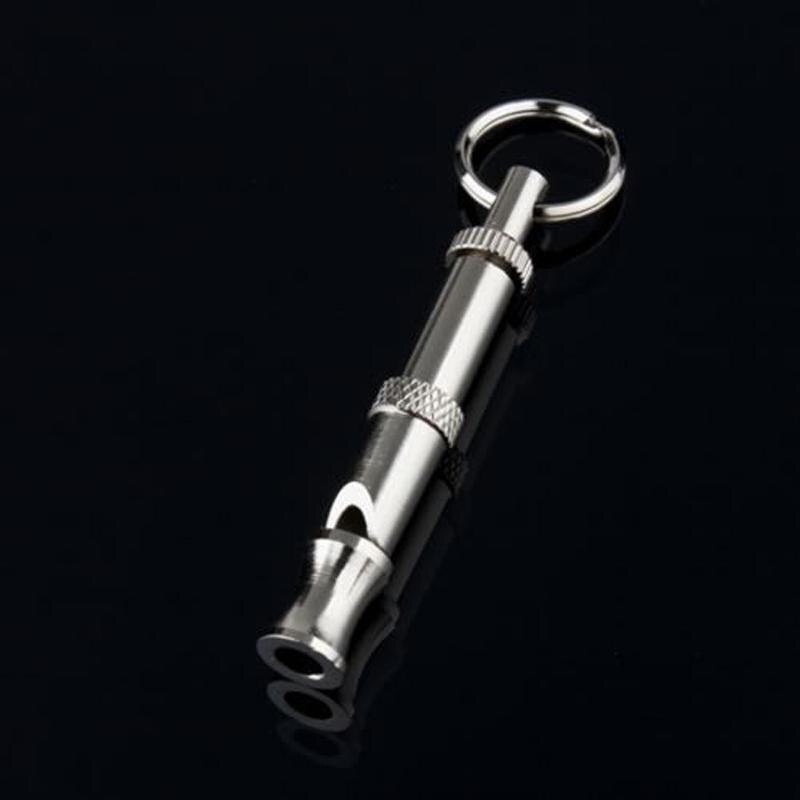 Dog Training Whistle Silver Adjustable Puppy Whistle Training Silver Ultrasonic Sound Key Training Dog Trainings Whistle Tools
