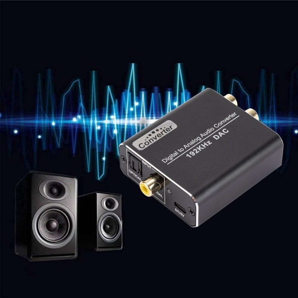 PzzPss – convertisseur Audio numérique-analogique 192KHz, Fiber optique coaxiale SPDIF vers RCA, adaptateur Audio Jack 3.5mm pour boîtier TV/DVD/HDTV