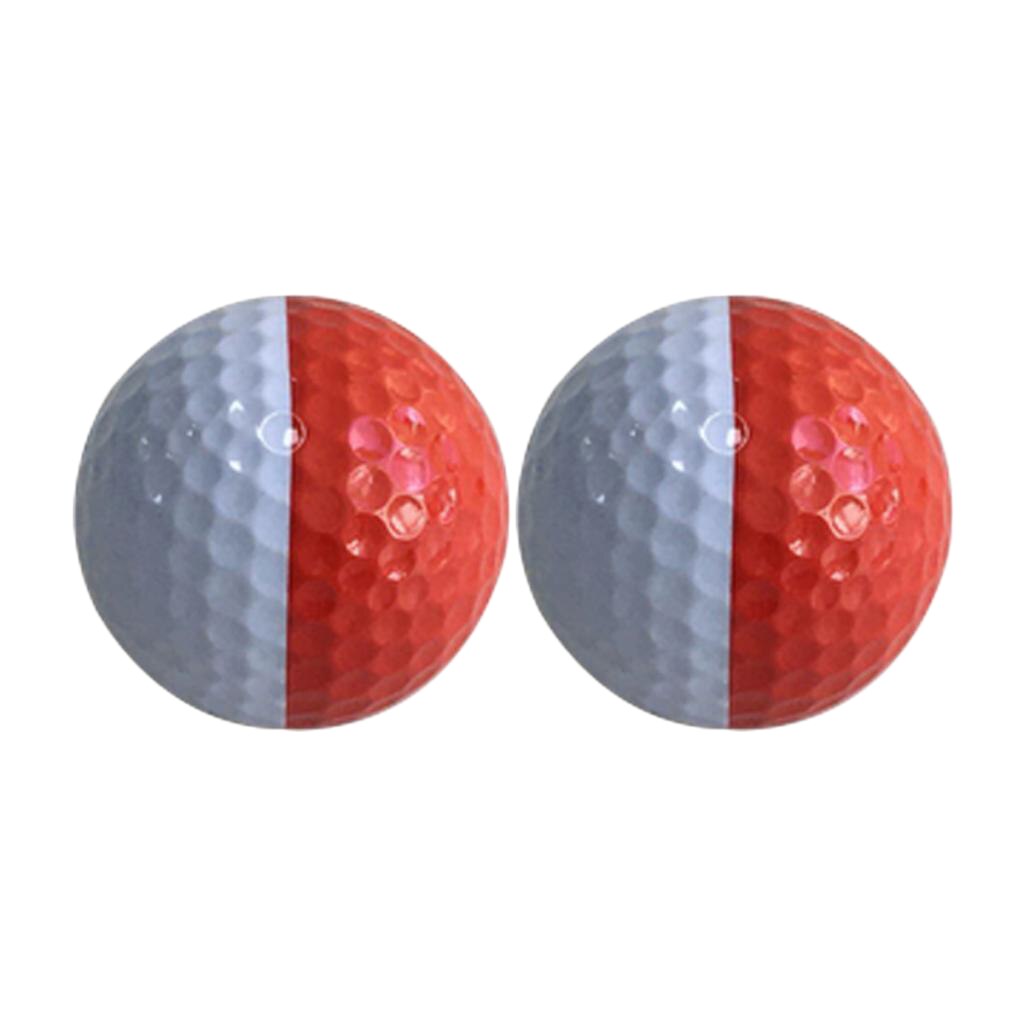 2 Pack Practice Golf Balls - Performance Synthetic Rubber - 42.7mm Diameter