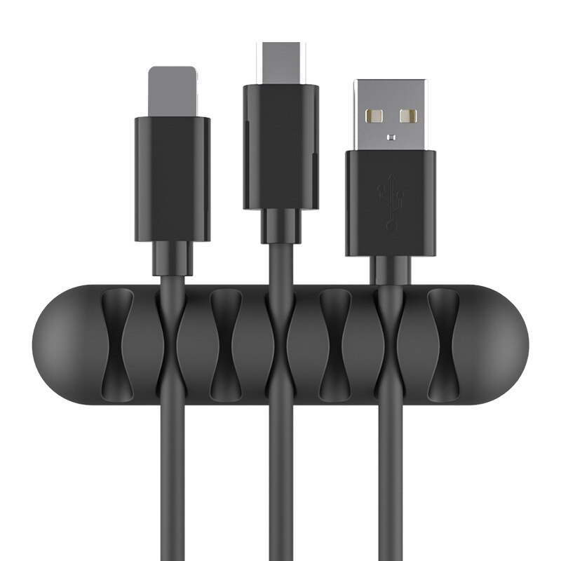 Silicone Cable Organizer Flexible Cable Winder Management Clips Earphone Cable Holder Protector For Mouse Keyboard Headphone