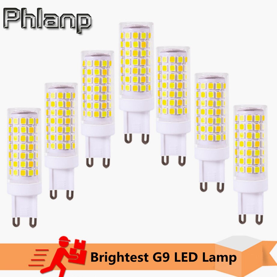 Phlanp Brightest G9 LED Lamp AC220V 3W 5W 7W Ceramic SMD2835 LED Bulb Warm/Cool White Spotlight replace Halogen light