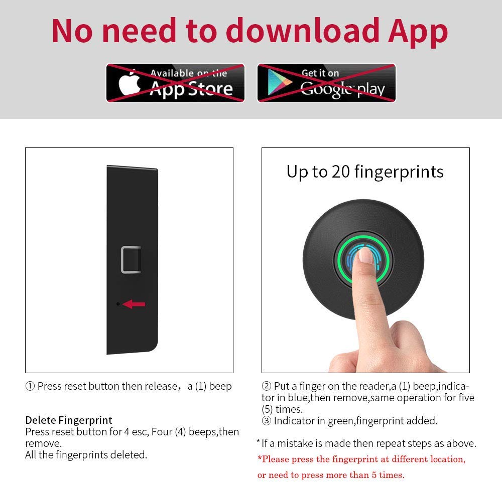Smart bluetooth digital fingeraftryksskabslås / nøglefri elektronisk biometrisk fingeraftrykslås