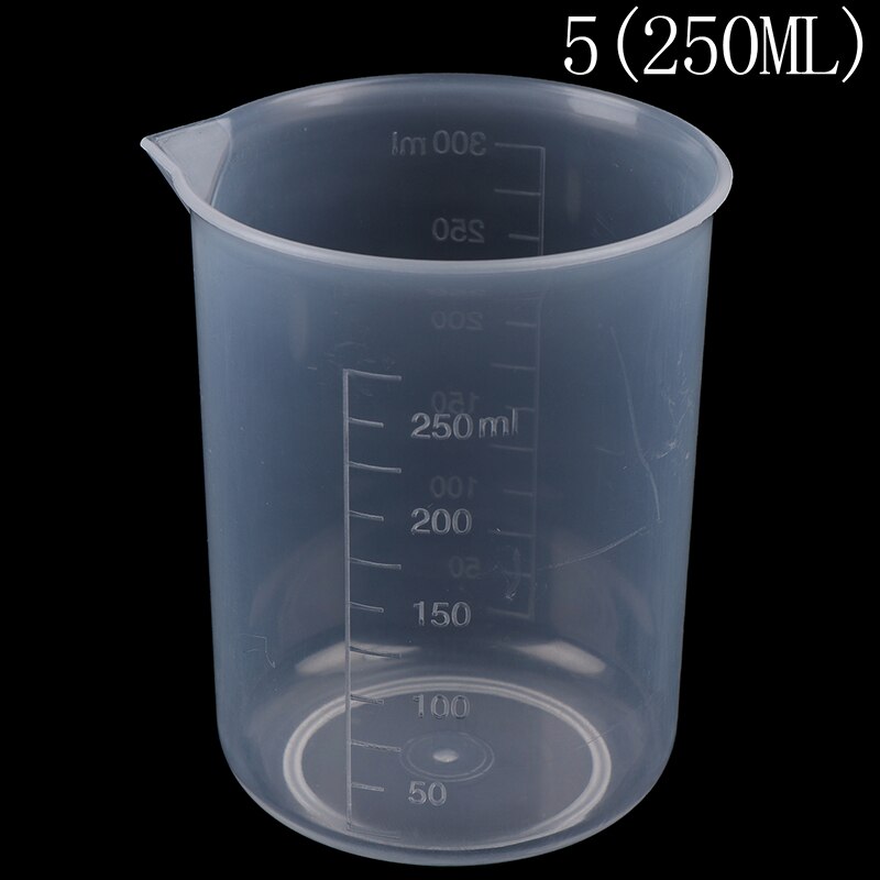 2Pcs Transparent Kitchen Laboratory Plastic Volumetric Beaker Measuring Cup 250ml/150ml/100ml/50ml/25ml: A5