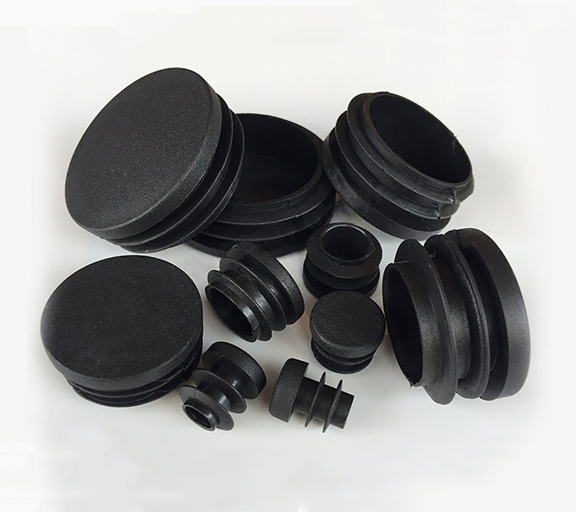 1/2/5/10/20pcs 12mm-76mm Black Plastic Round Caps Inner Plug Protection Gasket Dust Seal End Cover Caps For Pipe Bolt Furniture