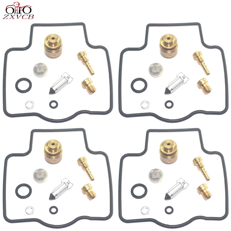 4set for Ninja ZX750 ZX7R ZX750P 1996-2003 ZX 750 7R 750P Motorcycle carburetor repair kit floating needle seat parts