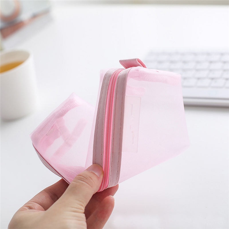Estuches de lápices transparentes para niñas, 1 unidad, artículos para la mochila del colegio, estuche de papelería, caja de lápices Kawaii