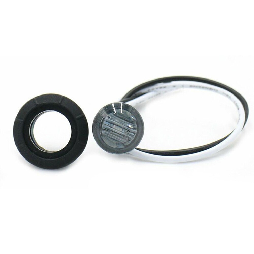 Lastbil blinkers 4 st 12v rund led lampa bil auto vit inbyggd