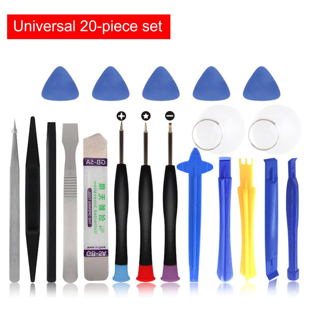 20 em 1 kit de ferramentas de reparo do telefone móvel spudger pry abertura ferramenta chave de fenda conjunto para o iphone x 8 7 6s 6 plus 11 pro xs ferramentas manuais