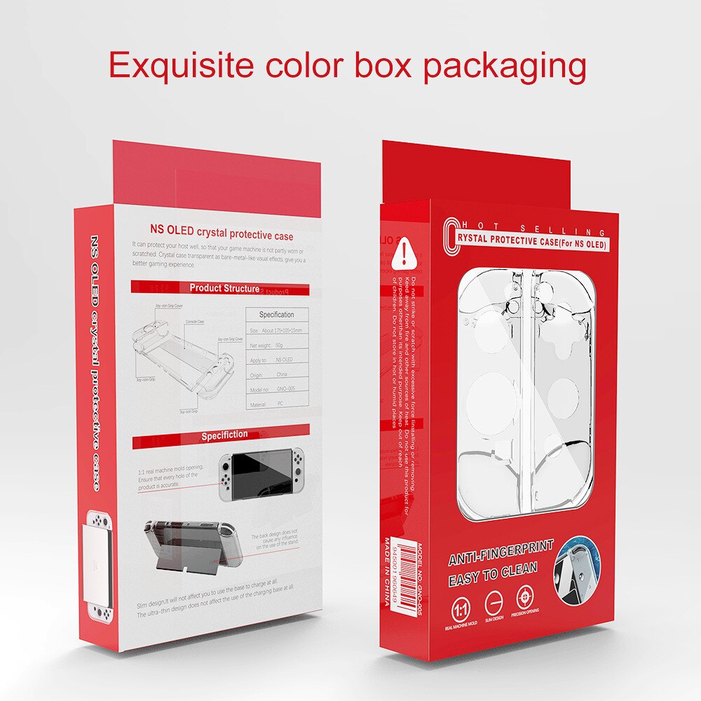 Crystal Case Voor Nintendo Switch Oled Dockbare Kan In De Dock Abs Plastic Volledige Cover Case