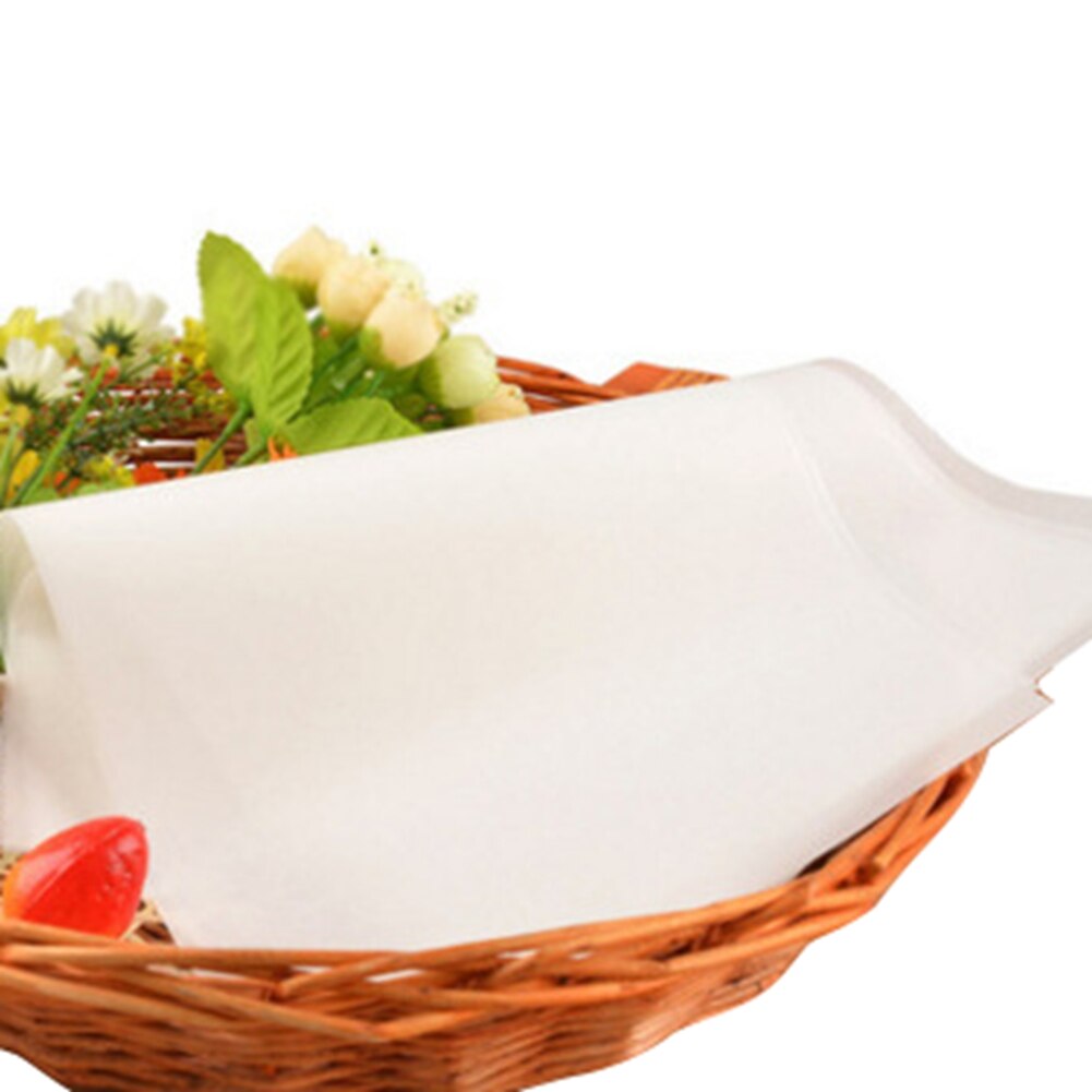 30x40cm 100 Pcs Parchment Paper Baking Sheets Non-Stick Precut Perfect for Baking Grilling Air Fryer Steaming Bread Cup Cake: White