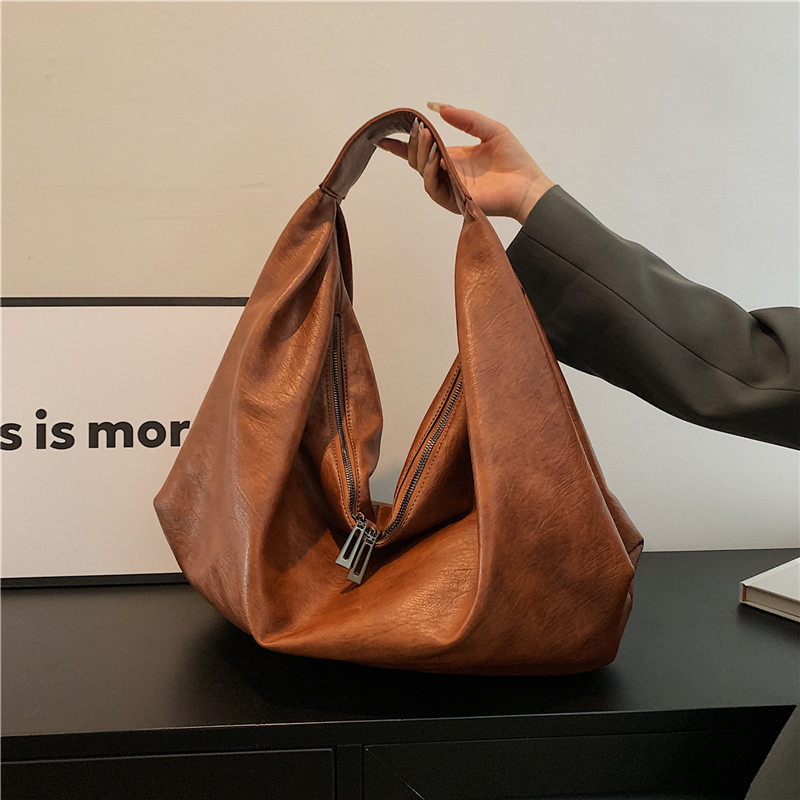 Große schwarze Umhängetaschen für Damen, große Landstreicher-Käufer-Tasche, einfarbig, hochwertiges weiches Leder, Umhängetasche, Damen-Reise-Einkaufstasche