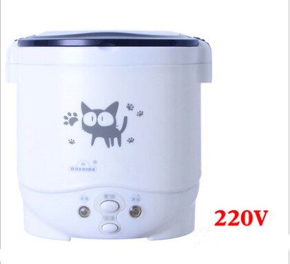 Panela elétrica portátil para arroz, 1l, mini panela de arroz, usado em casa, 220v ou em carro, 12v, caminhão, 24v, multiformas