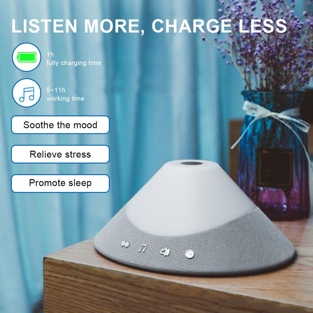 White Noise Machine USB Rechargeable Timed Shutdown Sleep Sound Machine lullaby Sleep Aid Office Travel Home Sleep Instrument