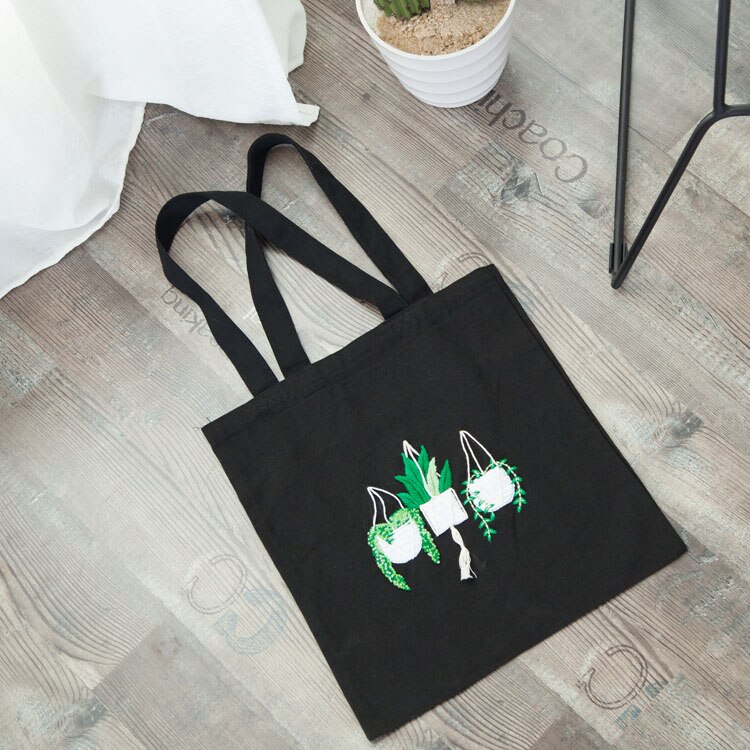 Fiore del nastro Del Ricamo Sacchetti di kit, Borsa Della Tela di canapa Ricamo A Punto Croce impostato per Principianti, Fatto A Mano Mestiere di Cucito Incompiuta: D