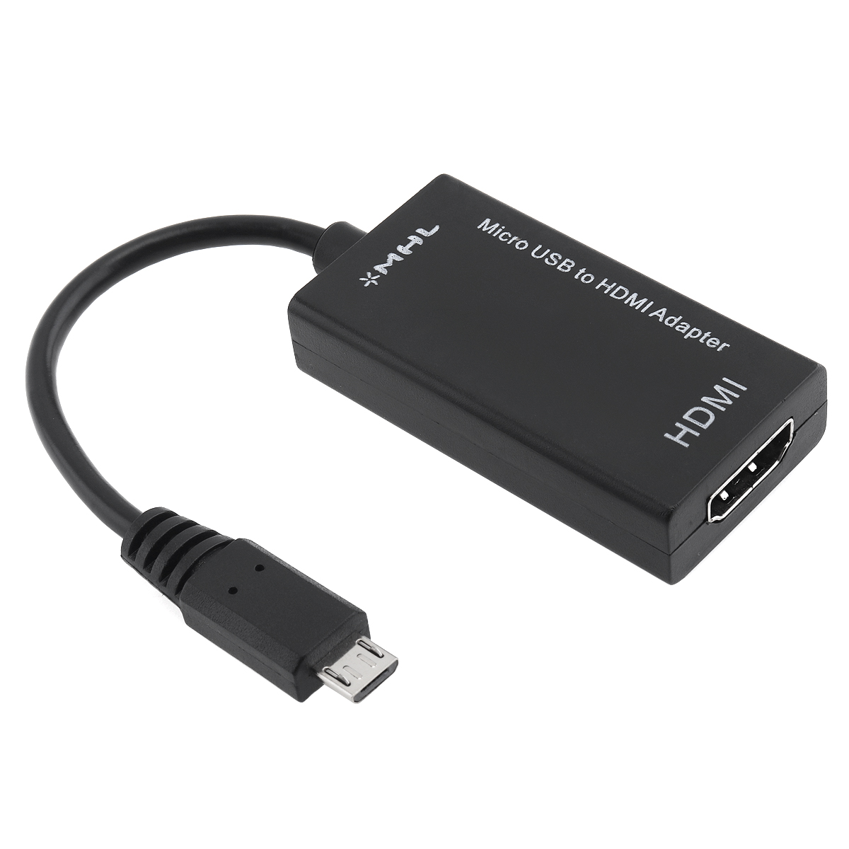Cable de salida USB Universal Negro HD, Cable de 8cm, adaptador a HDMI, compatible con dispositivos Mhl para televisión HD, compatible con teléfonos móviles 1 unidad