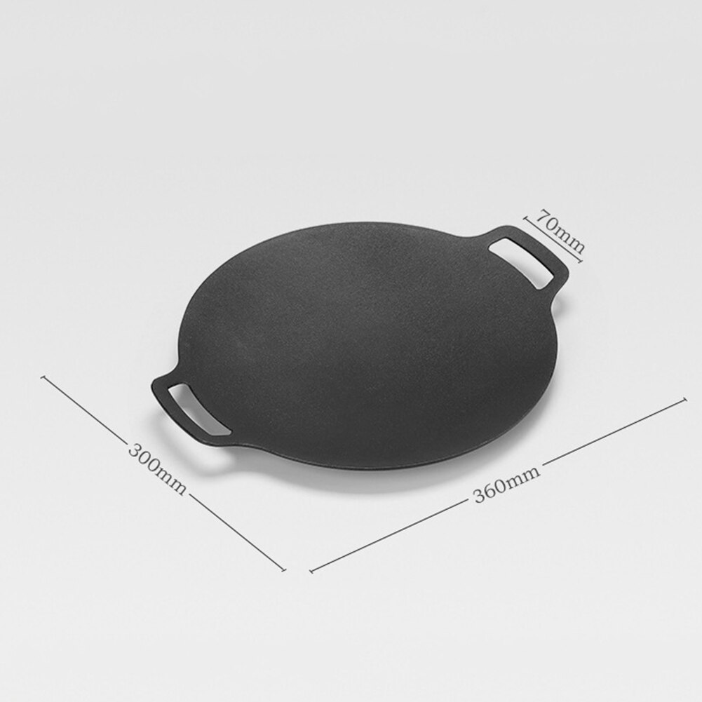 Padella antiaderente 30cm Barbecue esterno padella piastra di ferro portatile Barbecue Picnic forniture di cottura