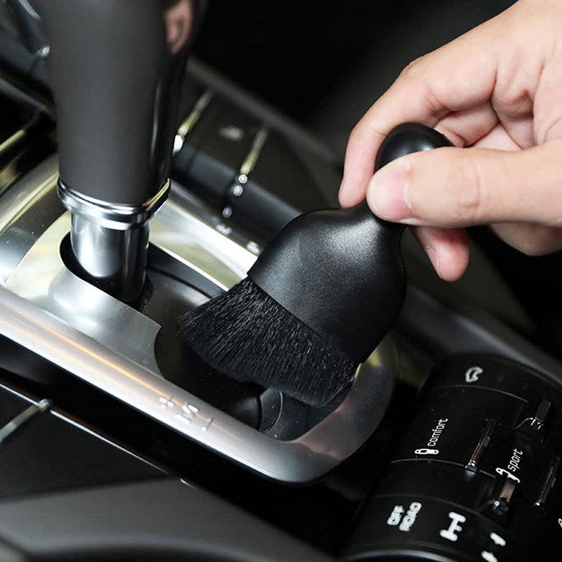 Car Interior Cleaning Brush Center Console Clean Tools Air Outlet Cleaning Soft Brush With Shell Car Crevice Dust Removal Brush