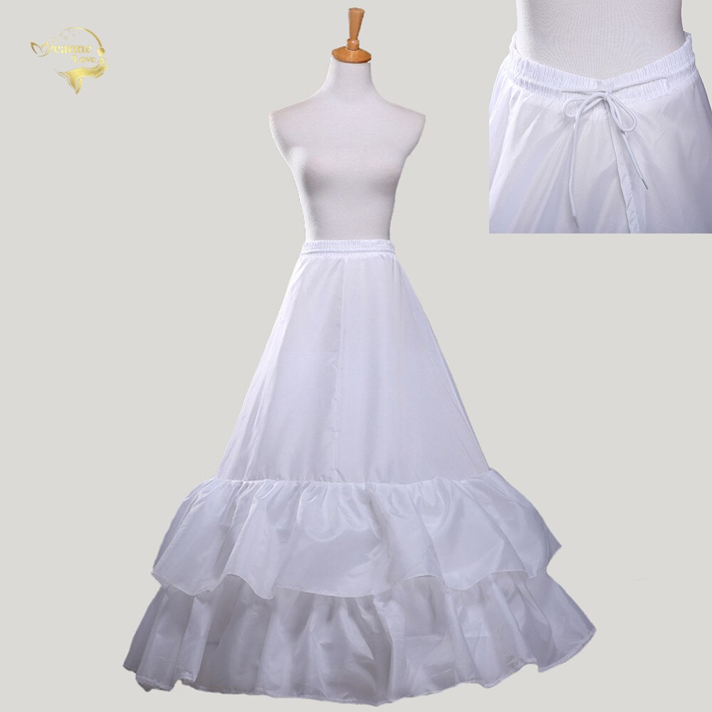 Enaguas De Mujer 1M Long Wedding Petticoats Skirt Slip Underskirt Ruffles 2 Hoops Jupon Crinolines can can para vestido de novia