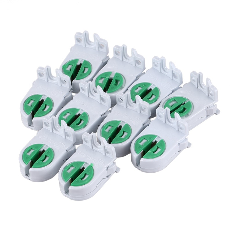 ! 10 Uds Dual terminales T5 T4 tubo fluorescente bombilla conector portalámparas