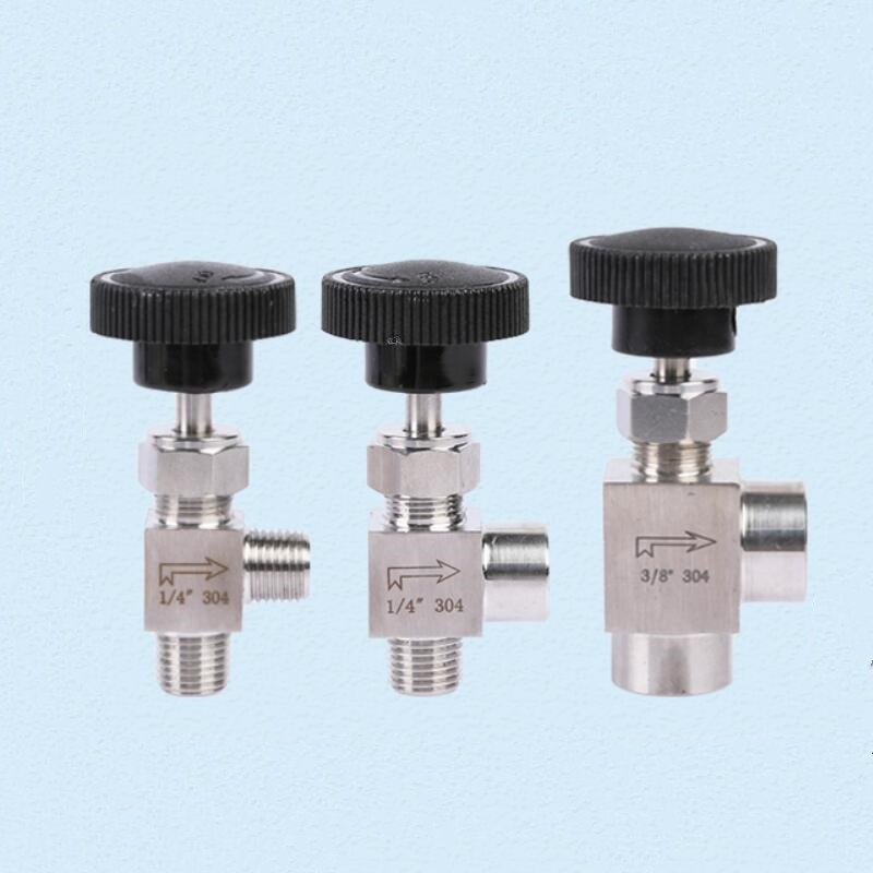 1/8" 1/4" 3/8" 1/2" BSP Female Male Thread 304 Stainless Elbow Angle Needle Valve Flow Control Valve