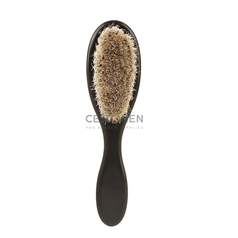 cepillo de afeitar para peluquero, cepillo para quitar el cuello, cepillos de pelo de caballo, herramientas de estilismo para limpieza de salón de bigote facial: Púrpura claro