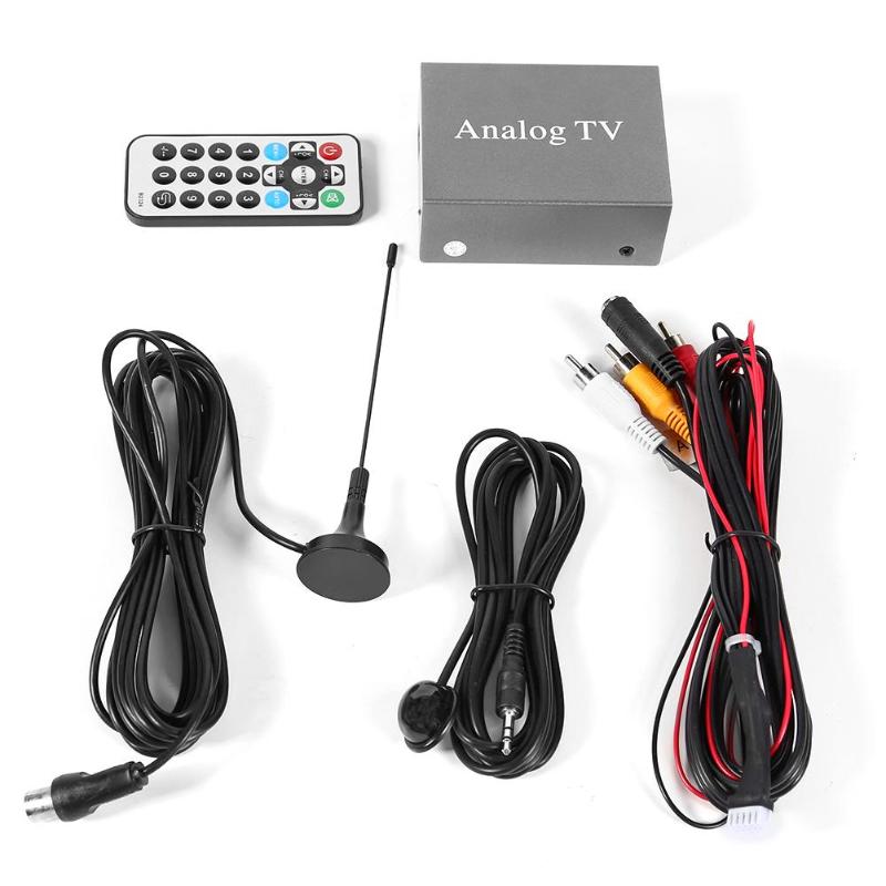 VODOOL Car DVD Mobile Digital TV Box Mini Vehicle Car Monitor PAL NTSC TV Analog Receiver Tuner With Antenna Remote Control Kit