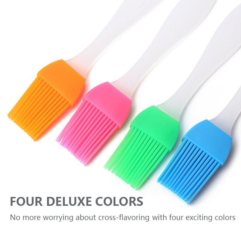 Multi Color Silicone Basting Pastry Brush Oil Brushes For Cake Bread Butter Baking Tools Kitchen Safety BBQ Brush