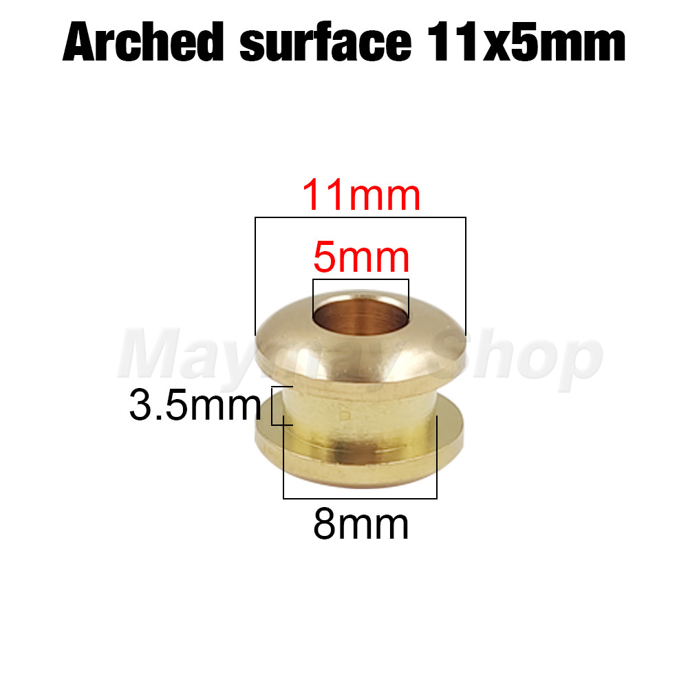 2pcs Solid Brass Screw Back Eyelets With Washer Grommets Leather Craft Accessory DIY Bag Clothes Belt Ornament Accessories: Brown