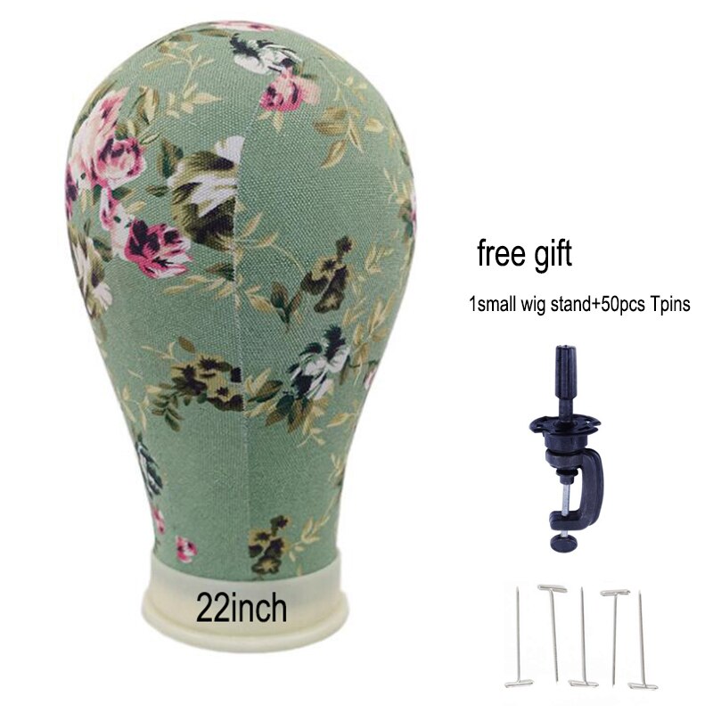 21/22/23/24 tommers fargerik lerretsblokk mannekenghode parykkstativ til parykkfremstilling vise styling poly dukkehode