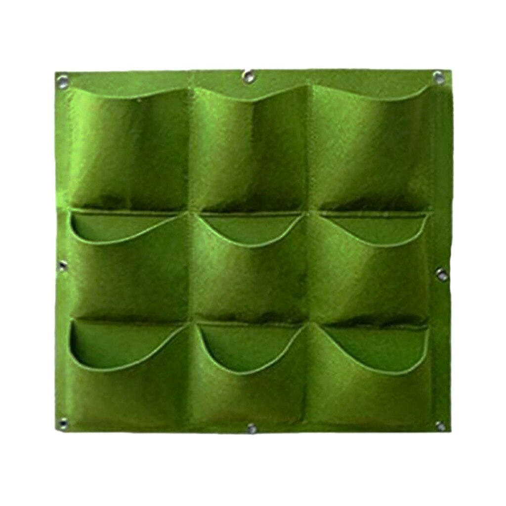 Enverdecimiento Vertical colgante de pared la siembra bolsa jardín planta crecer bolsas para macetas Eco amigable de plántulas de cultivo de 9/18 bolsillo: B
