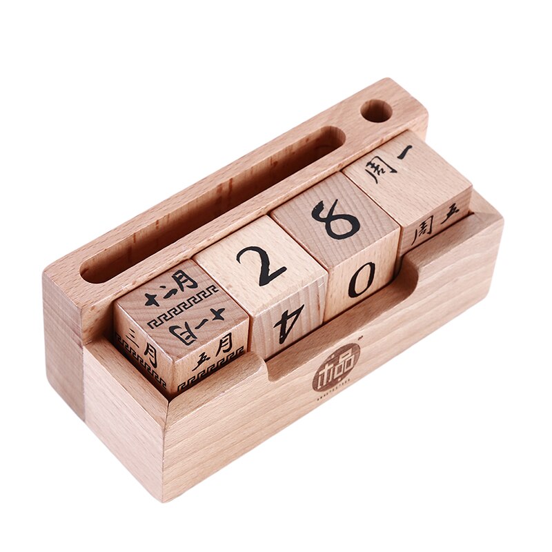 Kreative DIY Holzmaserung Kalender Holz Kalender kinder Pädagogisches Spielzeug kinder