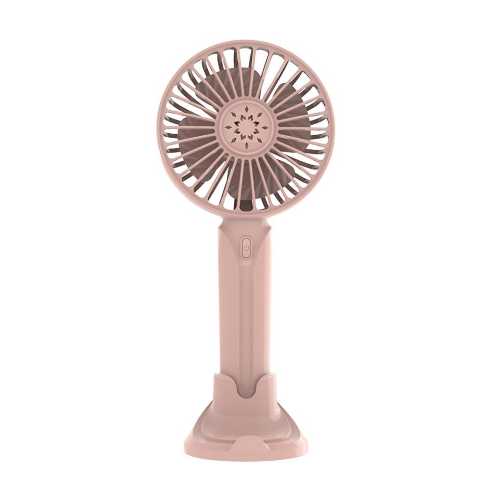 USB Rechargeable Fan Portable Fan Handheld Fan 3 Speed: Pink