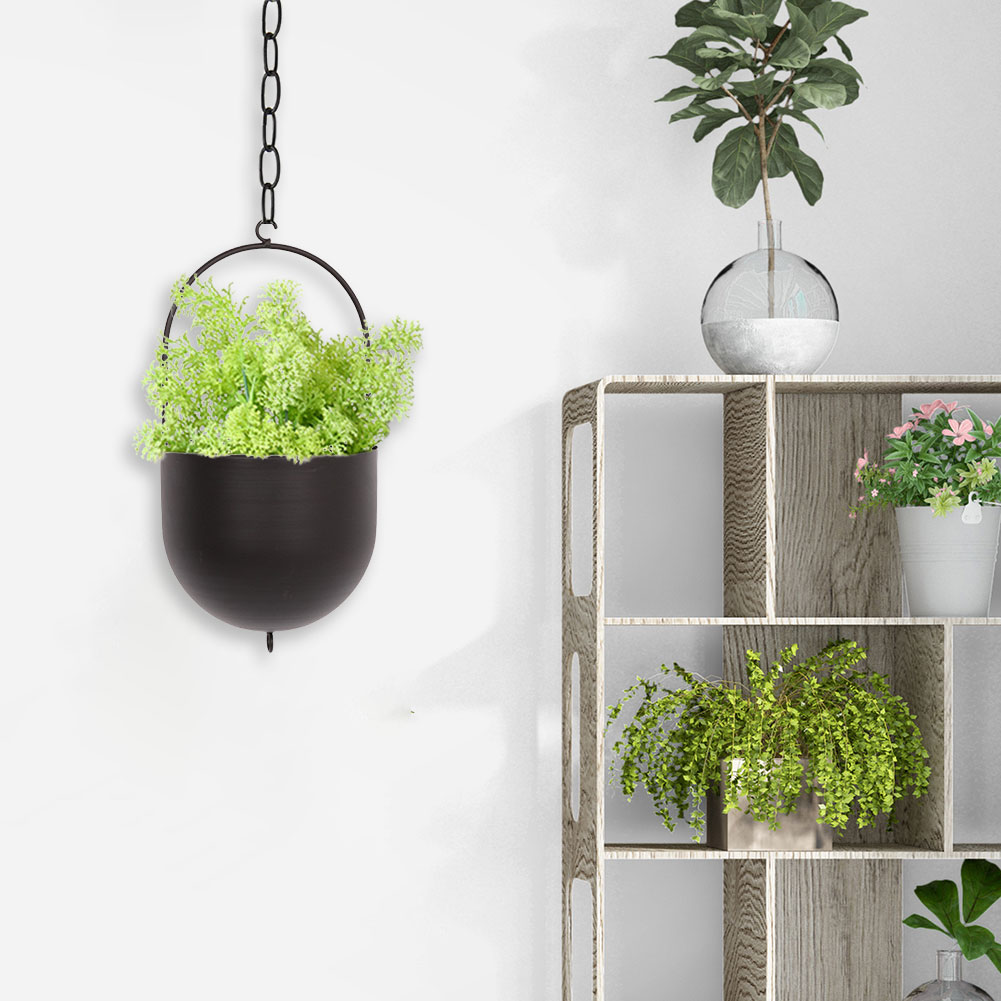 Hængende plantepotter minimalistisk plantepottebeholder metal hængende blomsterpotter til indendørs udendørs have balkon