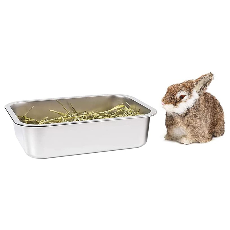 Stainless Steel Litter Pan Never Absorbs Odor No Residue Build Up Rust Resistant Easy Cleaning Litter Box 4" High