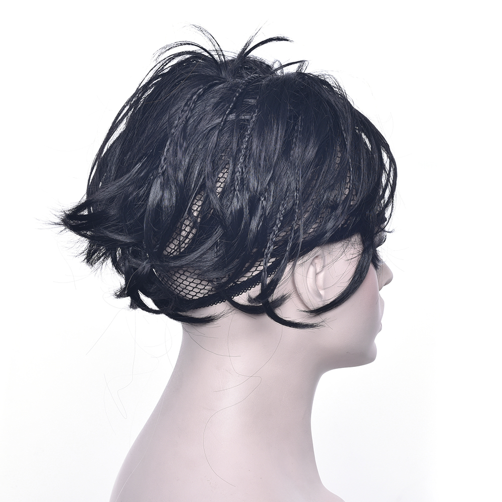Soowee-Diadema de pelo sintético para mujer, moño, trenza de fibra de alta temperatura, diadema de rodillo: 1B